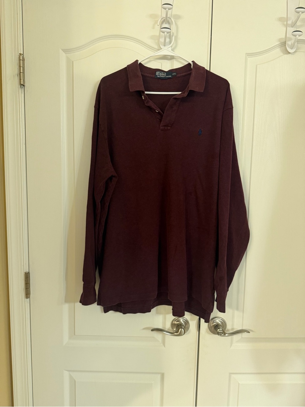 Ralph Lauren Long-Sleeve Polo in Deep Burgundy